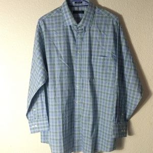 NWT Tommy Hilfiger plaid button up shirt, regular fit stretch